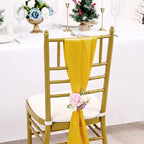 fani Gold Satin Chair Straps Bows,120 PCS 7x108 Inch,Chair Sash - Image 4