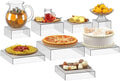 8 Pcs Clear Acrylic Boxes for Display as Buffet Risers and Stands, Food Risers for Party, Table, Stands, including 12", 11", 10.5", 9.5", 8.5", 7.5", 6.8", 5" (Extra Large, 8Pcs, Clear) by OKBHTS