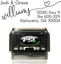 Personalized Address Stamp - Custom Self Inking Stamper - Black Ink, Wedding Rubber Stamp, pre-Inked with Black Ink, PSI by PrettySweetParty