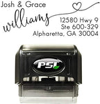 Personalized Address Stamp - Custom Self Inking Stamper - Black Ink, Wedding Rubber Stamp, pre-Inked with Black Ink, PSI by PrettySweetParty