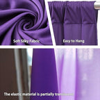 10 x 7 Feet Purple Backdrop Curtain for Partie, Background Curtains for Photoshoot, Birthday, Wedding, Halloween, Thanksgiving, Christmas Day, New Year Party Decorations 5Ft x 7Ft, 2 Panels - Image 3