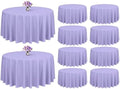 Showgeous 120 Inch Lavender Round Tablecloths, Polyester Table Covers by Showgeous