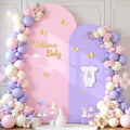 Pink Purple Arch Cover 2 Set-7.2 and 6ft Arch Backdrop Cover Spandex Fitted Baby Shower Arch Stand Covers for Girls Birthday Party Wedding Bridal Shower Banquet Photo Arch Covers Stretchy Backdrop by Suppromo
