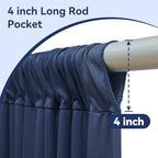 10x16ft Navy Blue Backdrop Curtain for Party, 2 Panels Wrinkle Free 16 Foot Long Polyester Photo Backdrop Drapes Photography Background for Wedding Birthday Gathing - Image 6