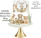 WOODLAND BABY SHOWER CAKE TOPPER CAKE WRAP Woodland Birthday party - Image 3