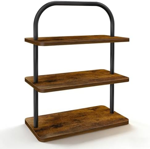 Cupcake Stand, 3 Tier Wood Cupcake Stand for 50 Cupcakes Large Dessert Stand Cupcake Display Stand Cupcake Tower for Farmhouse Decor, Party Serving Tray, Vendor Dessert Table Display Set by OugeWood