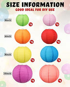 Treela 48 Pcs Paper Lanterns Party Decorations Round, Multicolor - Image 4