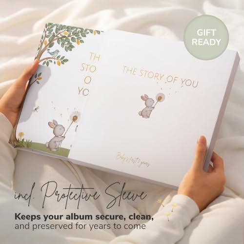 Keepsake Baby Memory Book Gender Neutral Capture Every Moment From Pregnancy to Age 5 Baby Scrapbook Photo Album First 5 Year Baby Book for Boy or Girl Milestone Journal - Shower Gift Newborn Babies - Image 7