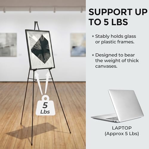 Nicpro 3 Pack 63 Inches Easel Stand for Sign, Black, with Carry Bags - Image 7