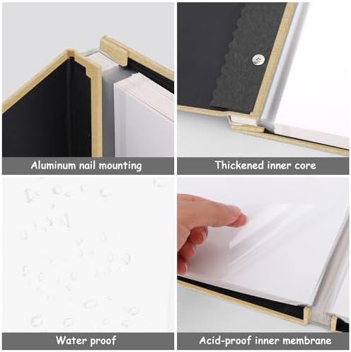 Zesthouse Photo Album Self Adhesive Pages, 60 Pages Magnetic Scrapbook Albums with Sticky Page, Photos Album Holds 8x10 & 5X7 & 4x6 & 6x8 & 3x5, Large Picture Book Ideal Gift for Family Wedding Baby - Image 6