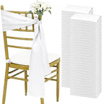 fani 60 PCS Satin Chair Sashes, 7x78 Inch, White by fani