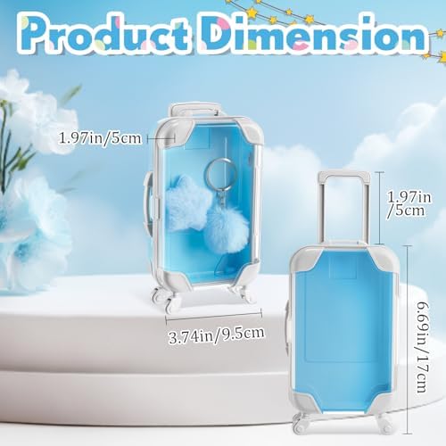 LemonRoad 36 Pcs Clear Mini Suitcase Party Favor Box, Blue - Image 2
