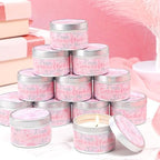 MTLEE 24 Pcs Baby Shower Candle, Snowflakes, Pink, 1.2 oz - Image 4