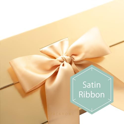 PACKHOME Extra Large Gold Gift Boxes Ribbon Magnetic Lids 17x14.5x5.5in - Image 4