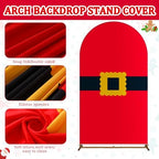 VitalCozy 7.2 ft Christmas Belt Arch Cover Spandex Santa Gold Buckle - Image 4