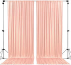 AK TRADING CO. 10 feet x 8 feet IFR Polyester Backdrop Drapes Curtains Panels with Rod Pockets - Wedding Ceremony Party Home Window Decorations - Peach by Fabrics%7CEventDecor%7CCrafts%7CUpholsteryFoam