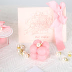 ACITHGL 30 Sets Fully Assembled Small Bubble Candle Party Favors for Guests Bulk Bridal Showers Favors Candles with Stylish Ribbons Thank You Cards Gifts (Pink) - Image 4