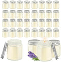 36 Pcs 4 Oz Mason Jar Candles, Lavender Scented Soy Candles Bulk Set for Stress Relief and Relaxation, Great Favors for Wedding, Christmas, Housewarming Gifts (Silver, Lavender, 36) by Unknown