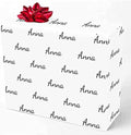 MyPupSocks Custom Name Wrapping Paper, Name White Personalized Logo Gift Wrap Paper Funny Wrapping Paper Roll 58x23 for Boys Girls Kids Birthday Christmas Anniversary 3 Rolls by MyPupSocks