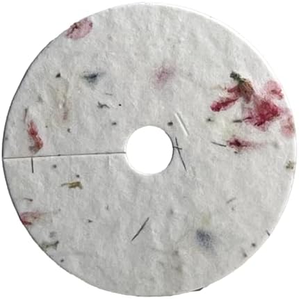 Of The Earth Handmade Paper - Wildflower Seed Paper Wine Glass Tag - 3" Diameter - Set of 36 - Choose Your Paper (17s Pink Recycled) by OfTheEarth