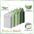 Kolldenn 100 Sets 200 Pcs Sage Green Paper Gift Bags Bulk with Tissue Paper - Image 3