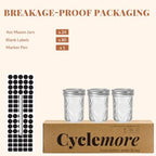 CycleMore Mason Jars 8 oz, 24 Pack Half Pint Canning Jars with Split Lids - Image 7