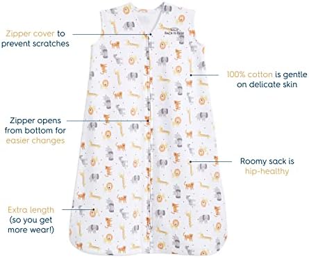 HALO SleepSack, 100% Cotton Wearable Blanket, Swaddle Transition Sleeping Bag, TOG 0.5 - Image 2