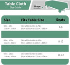 Hunter Green 6 Pack Polyester Table Cloth 60 x 102 Inch, Rectangle Tablecloths for 6 Foot Tables Washable Table Cloth for Party Wedding - Image 3