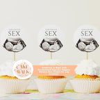 Set of 24 Custom Cupcake Toppers | Gender Reveal Cupcake Toppers | Party Cupcake Toppers | Party Decorations | Baby Shower Toppers | Congrats on Pregnancy - Image 2
