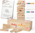 Baby Shower Game Blocks, Paulownia Box, Nursery Decor, 82 PC by LZLUCKCOME