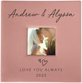 Personalized Photo Album For Couples, Holds 200 4" x 6" Photos, Engraved Hand Drawn Hearts Leatherette Picture Album, Gifts For Her, Wedding Gift by GiftsForYouNow