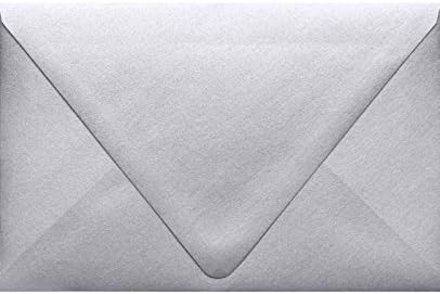 LUXPaper A9 Contour Flap Invitation Envelopes | 5 3/4" x 8 3/4" | Silver Metallic | 80lb. Text | 250 Qty by LUXPaper