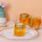 2 oz 30 Pack Mini Glass Honey Jars with Wood Dippers & Gold Lids - Image 6