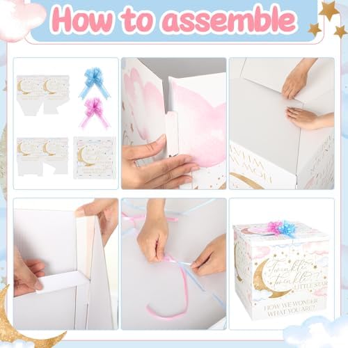 AmazingSpark 28in Giant Gender Reveal Gift Box Kit, Twinkle Little Star - Image 2