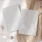 HAUTOCO 200 Pack Vellum Jackets for 5x7 Invitations, Pre-Folded Translucent 135GSM Vellum Paper Wraps, White Flower Envelope Liners Wedding Invitations Accessories - Image 7