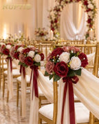 NUPTIO Artificial Flower Centrepieces for Tables: Fake Rose Balls, 10 Pcs - Image 3