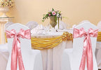 Pack of 50 Satin Dusty Pink Chair Sashes Bows 7 X 108 Inch Universal Chair Ribbons for Wedding Ceremony Party Banquet Restaurant Event Chair Decorations - Dusty Pink Chair Sashes 50 Pack - Image 2
