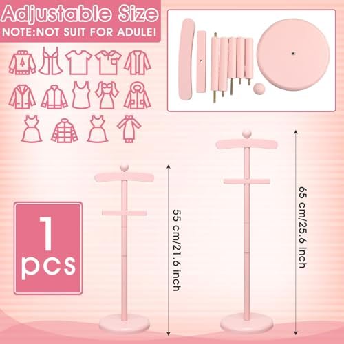Bucherry 2 Pack Baby Clothes Display Stand Clothe Rack Baby Shower, Pink - Image 2