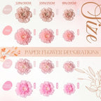 Cholemy 24 Pcs Tissue Paper Flowers - Image 2