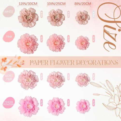 Cholemy 24 Pcs Tissue Paper Flowers - Image 2