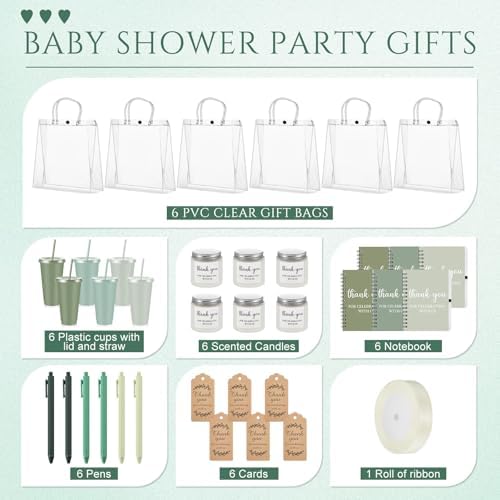 Nuogo 6 Sets New Parent Shower Prizes, Gradient Green, Classic Style - Image 3