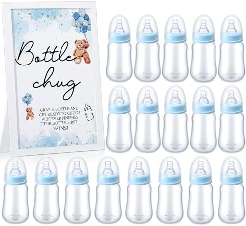 Roowest Bottle Chug Baby Shower Games Favors, Blue, Bear by Roowest