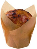 PacknWood 209CPST5M Brown tulip papers, Tulips Golden Brown Silicone Baking Cup,tulip cupcake liners for baking (4oz, 2.1") - 1000 per case by PacknWood