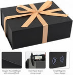 Black Birthday Gift Box with Magnetic Lid for Presents, 9.5"x7"x3.5" - Image 5