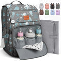 PILLANI Baby Diaper Bag Backpack - Backpack Diaper Bag w/Large Capacity - Baby Shower Gifts - Waterproof Travel Diaper Bags w/Changing Pad, Insulated Bottle Holders, Padded Straps - Baby Boy Stuff by Pillani