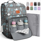 PILLANI Baby Diaper Bag Backpack - Backpack Diaper Bag w/Large Capacity - Baby Shower Gifts - Waterproof Travel Diaper Bags w/Changing Pad, Insulated Bottle Holders, Padded Straps - Baby Boy Stuff by Pillani