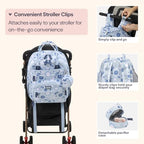 BabbleRoo Diaper Bag Backpack - Baby Essentials Travel Tote - Multi Function Water Resistant Diaper Bag, Travel Essentials Baby Bag with Changing Pad, Stroller Straps & Pacifier Case - Unisex, Cosmic - Image 6