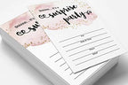 Pack of 30 Surprise Party Birthday Invitations with Envelopes, Blush Watercolor, Retirement Party, Bridal Shower, Baby Shower Fill in Style Invites - Image 3