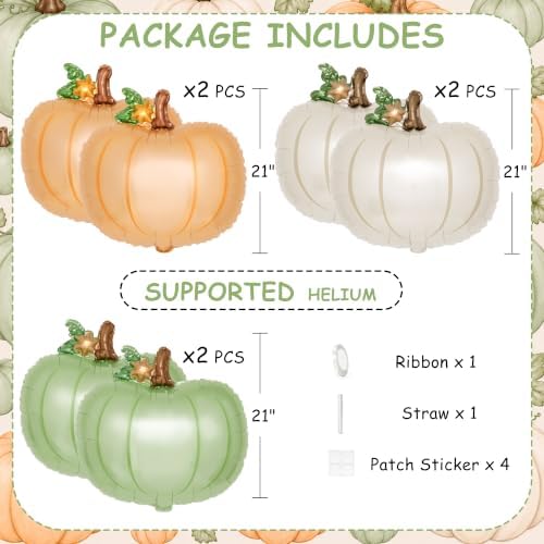 Kriyokiaa Little Pumpkin Balloon Baby Shower Decorations - Image 3