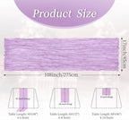 Lilac Purple Lavender 17 x 108 Inch Cheesecloth Table Runner - Boho Gauze Sheer Fabric for Wedding Baby Shower Party Home Decor - Image 2